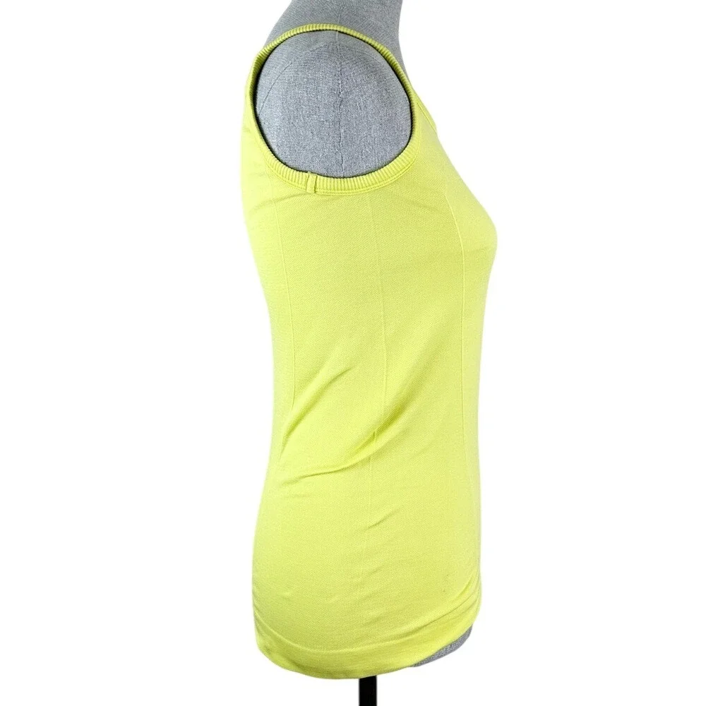 Oiselle Neon Yellow Women's Tank Top - Picture 4 of 5